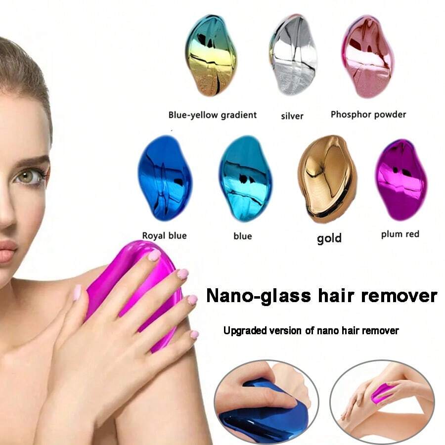 2pcs Painless Hair Remover - Unisex, Reusable, Waterproof, Suitable For Body, Legs, Arms, Back