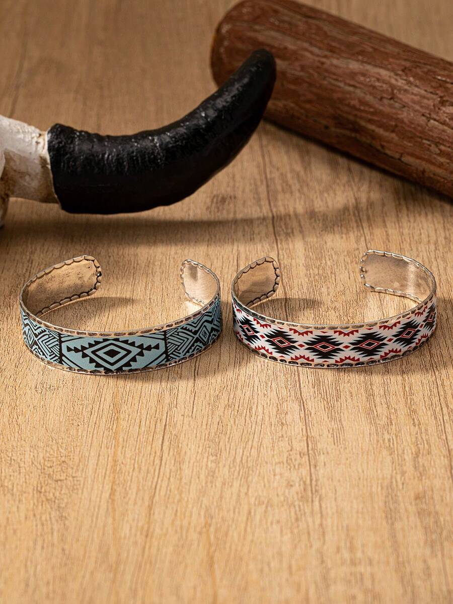 1 pulseira de prata antiga com padrão de cowboy do sudoeste e cowgirl para mulheres