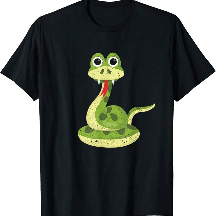 Reptile Kids Gift Cute Snake Print Women T-Shirt