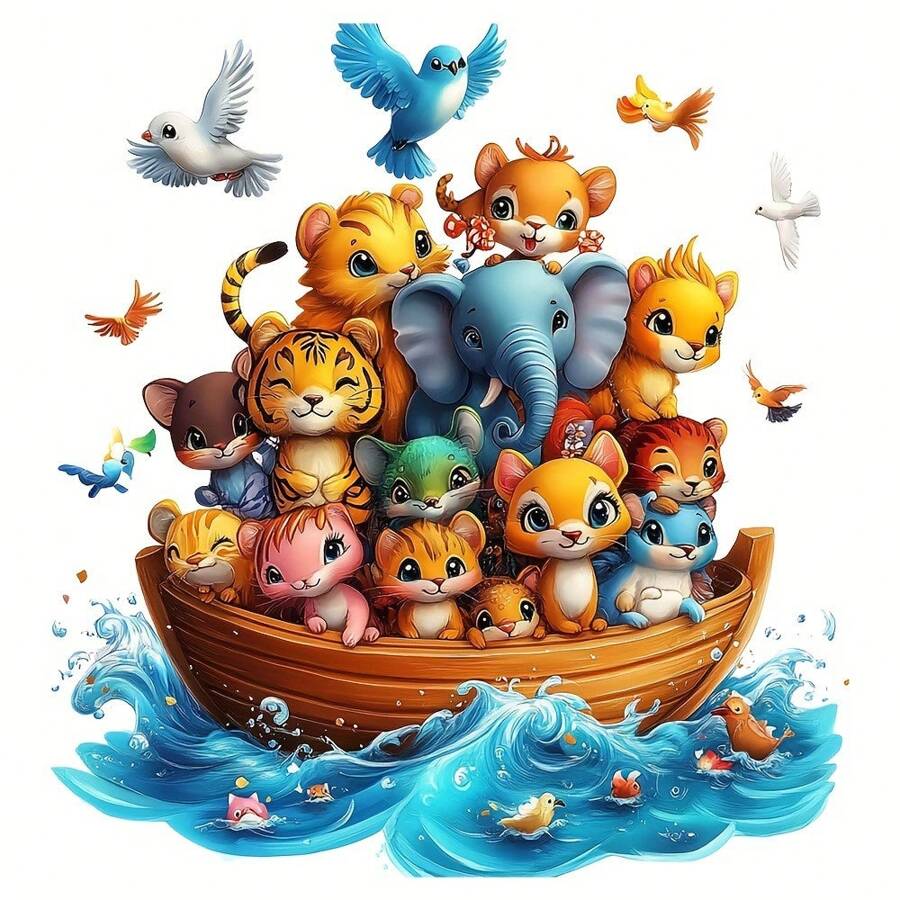 1 pièce/2 pièces/3 pièces Autocollants de transfert de chaleur à thème océanique - animaux lavables, conviennent pour les t-shirts, jeans, vestes, sacs à dos, vêtements, chapeaux - design avec éléphants, tigres, chats, chiens, oiseaux