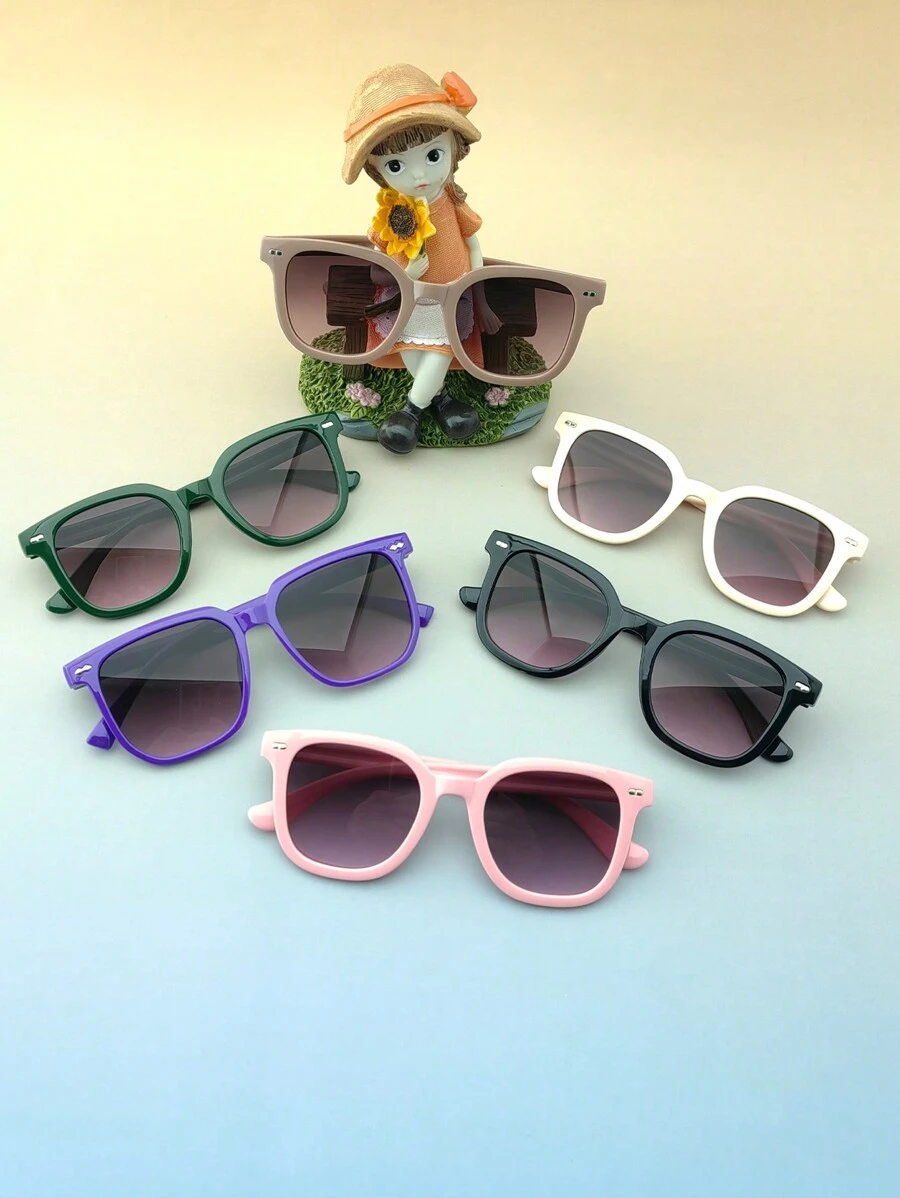 1pc Fashion Glasses Suitable For Children Aged 7-14 Years, For Party, Outdoor, Decoration, Daily Photo Taking