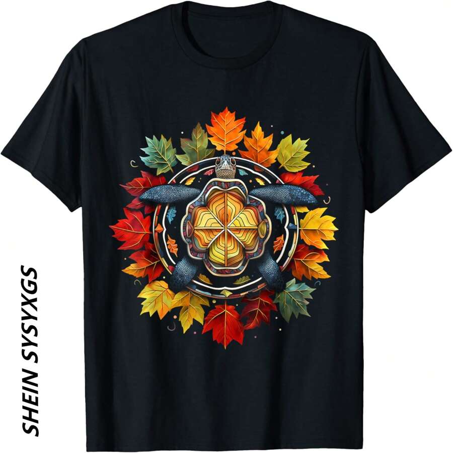 Turtle Animal Motif Art Turtle T-ShirtTurtle Animal Motif Art Turtle T-Shirt