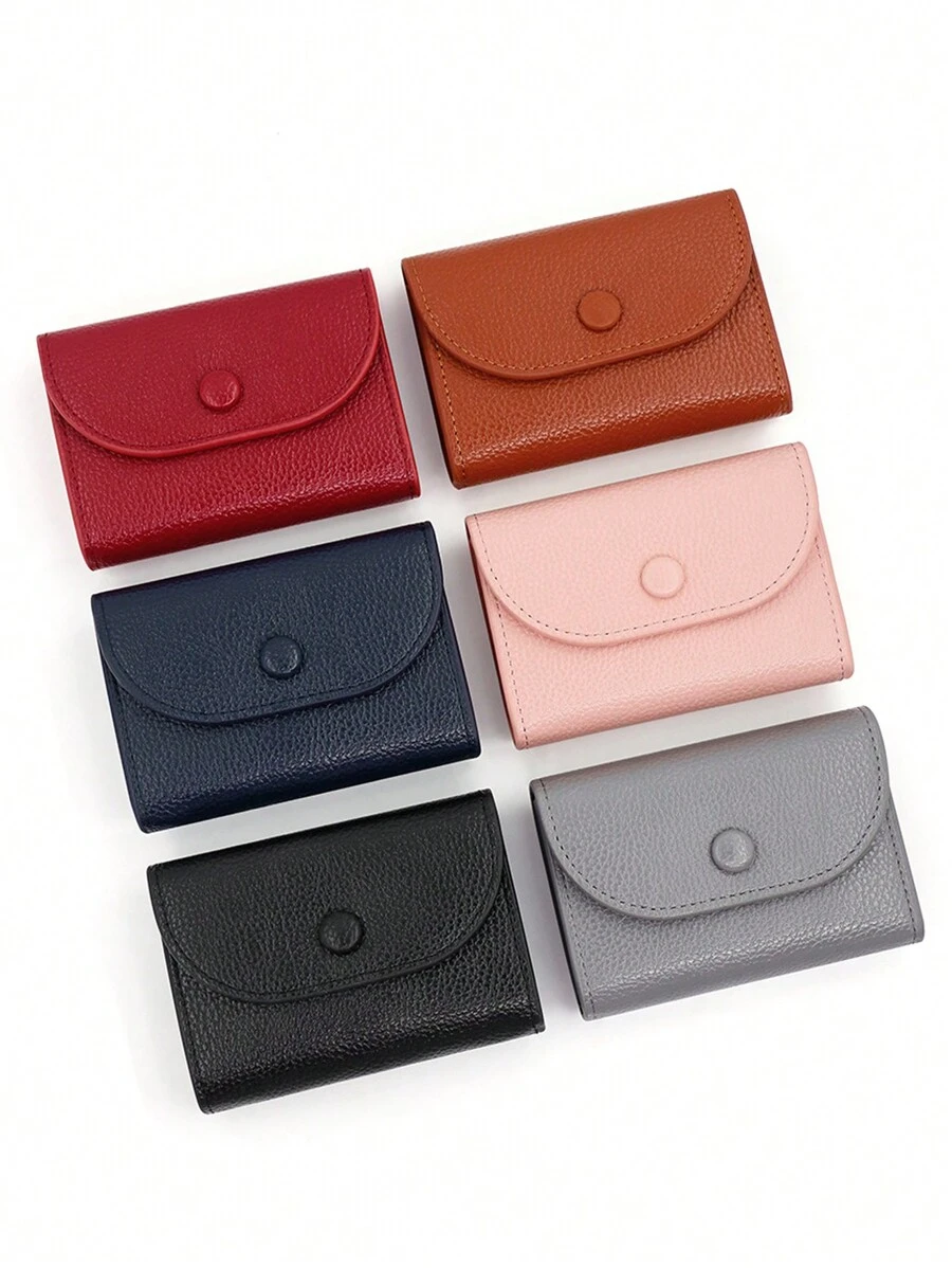 Simple Coin Purse, Portable Coin Pouch, Soft Litchi Texture, Multi-Function Large Capacity Coin & Card Holder