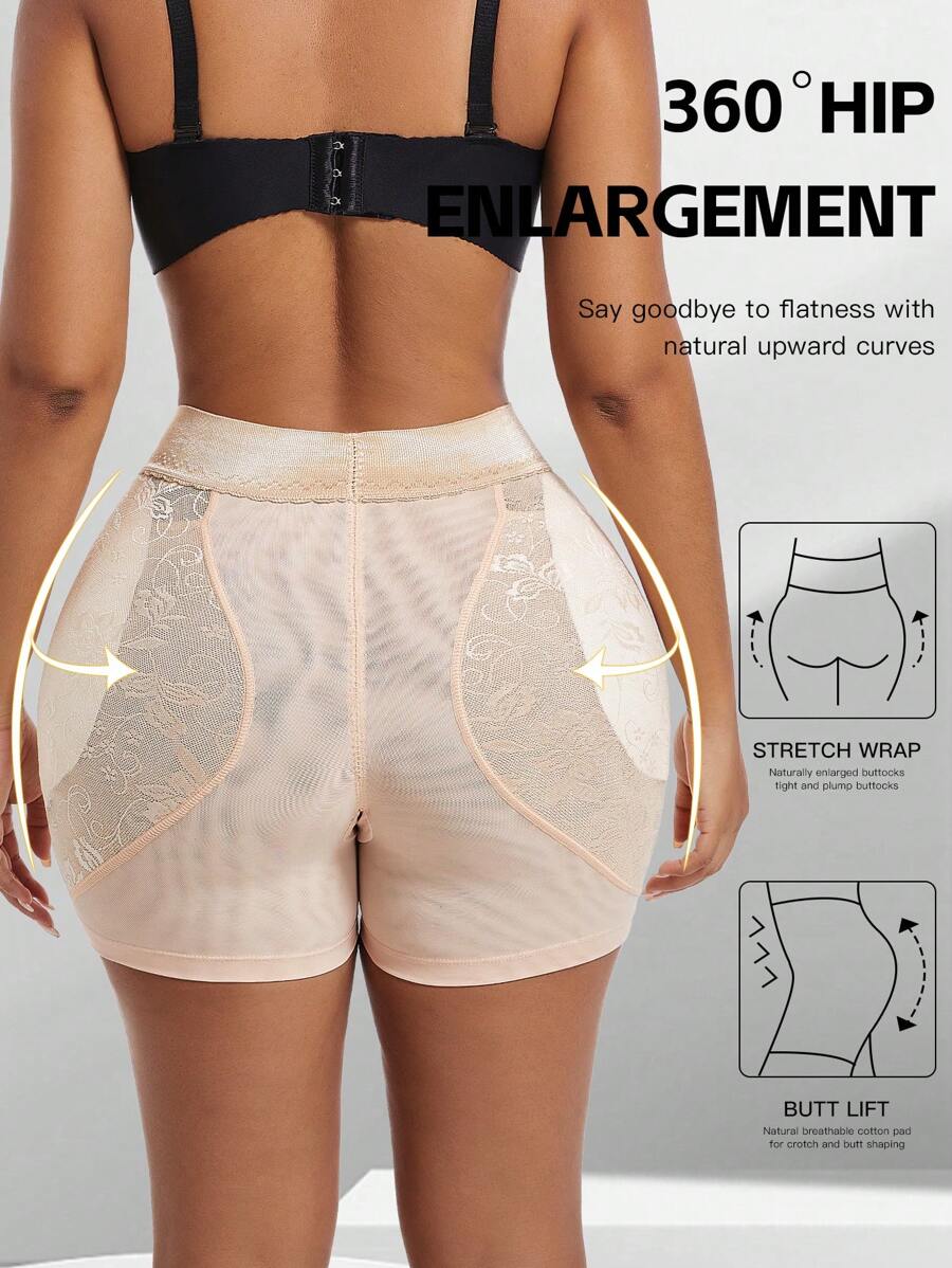 High Waisted Shorts For Women, Shapewear Butt Lift Padded Shorts, Sexy & Elegant Tummy Control Seamless Underwear With Removable Sponge Padding, Lightweight For Summer