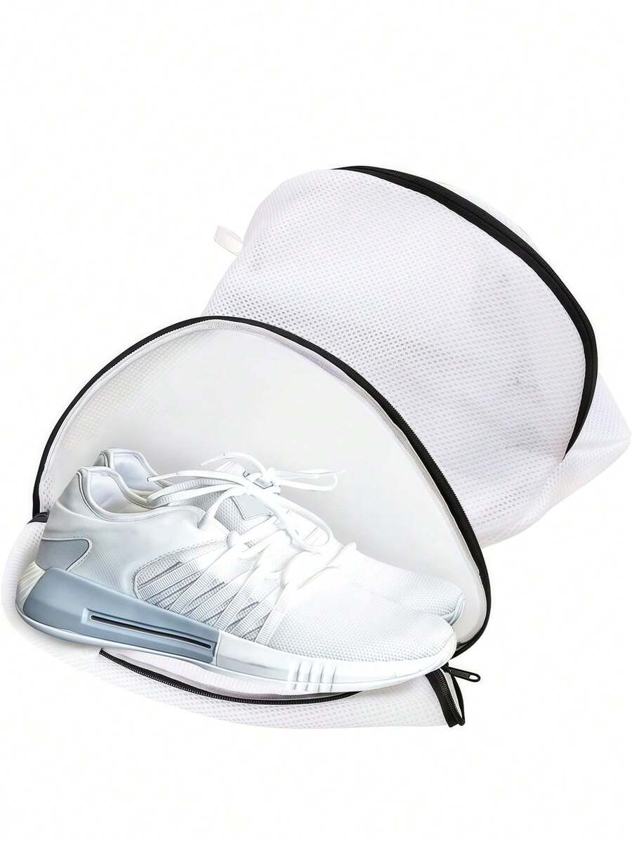 1pc Mesh Laundry Bag For Shoes & Sneaker, Travel Shoe Bag For Washing Machine, Shoe Laundry Bag With Zipper For Sneakers, Bra, Lingerie, Stocking, Multiple Protection For Travel And Home Use,Spring,Minimalist,Summer Tops