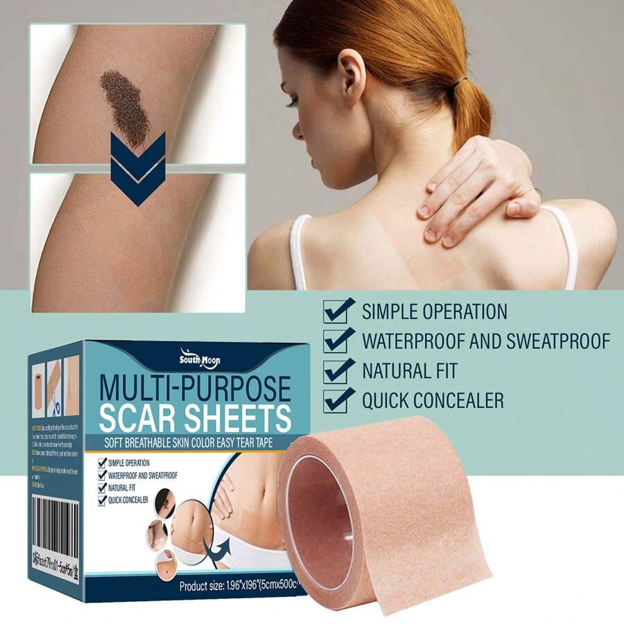 1 pieza Parche corrector para cicatrices/tono de piel lunar, corrector impermeable para cubrir marcas de nacimiento, cicatrices, tatuajes y manchas en el Body