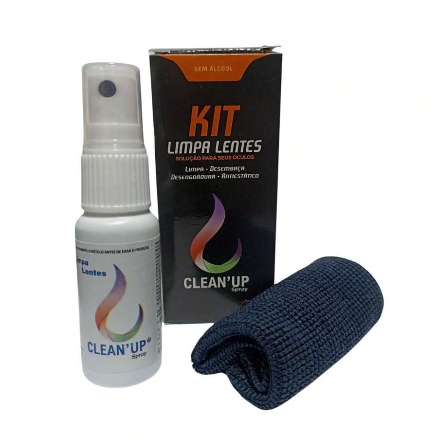Kit de Limpa Lentes com Flanela Mágica Limpeza de Telas Celular Tv Notebook Relógio Monitor