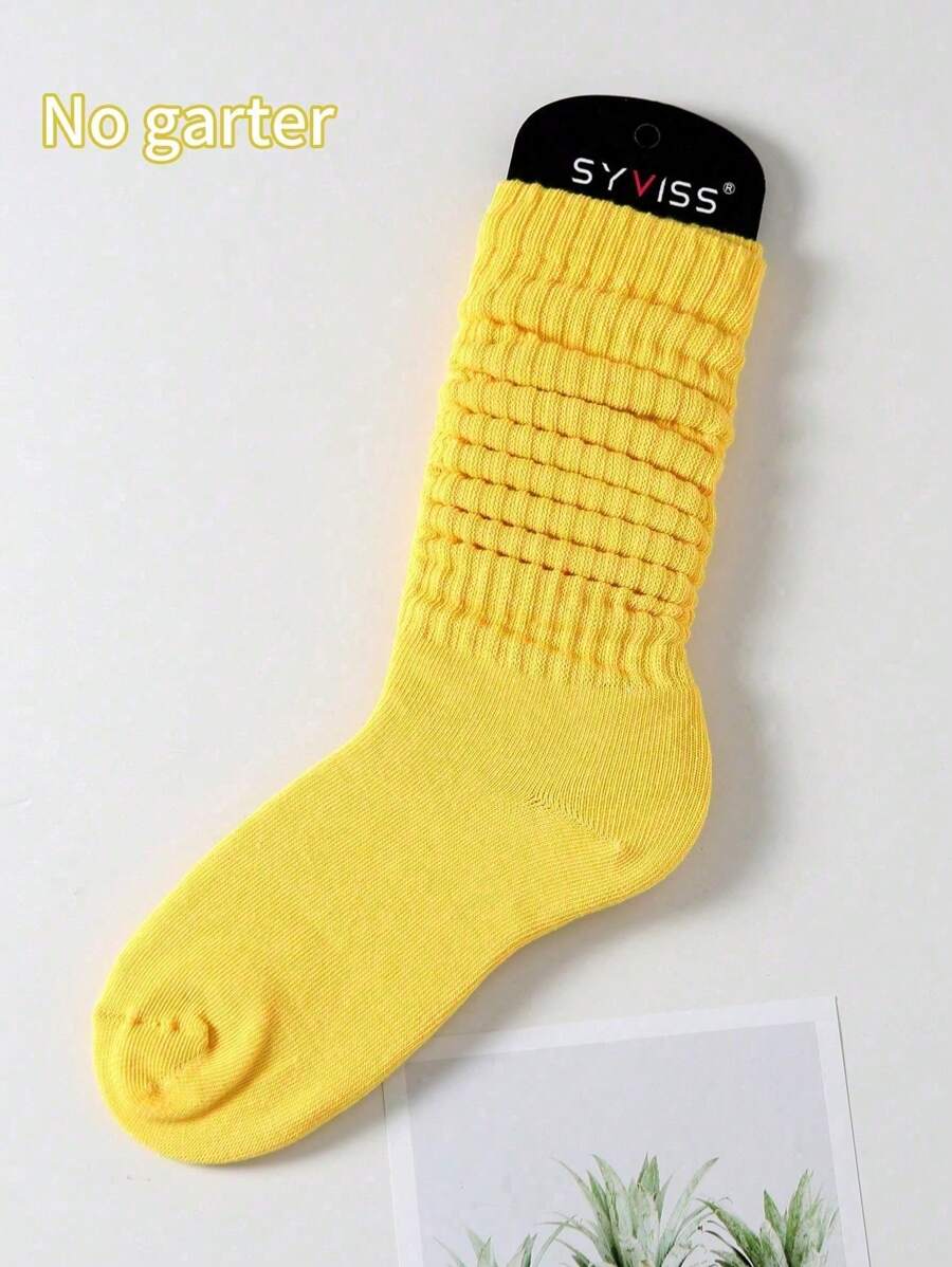 1 paar effen stoffen damessokken, eenvoudig, veelzijdig, effen kleur, voor alle seizoenen, modieuze Koreaanse/Japanse stijl, lente/zomer (exclusief sokbord)