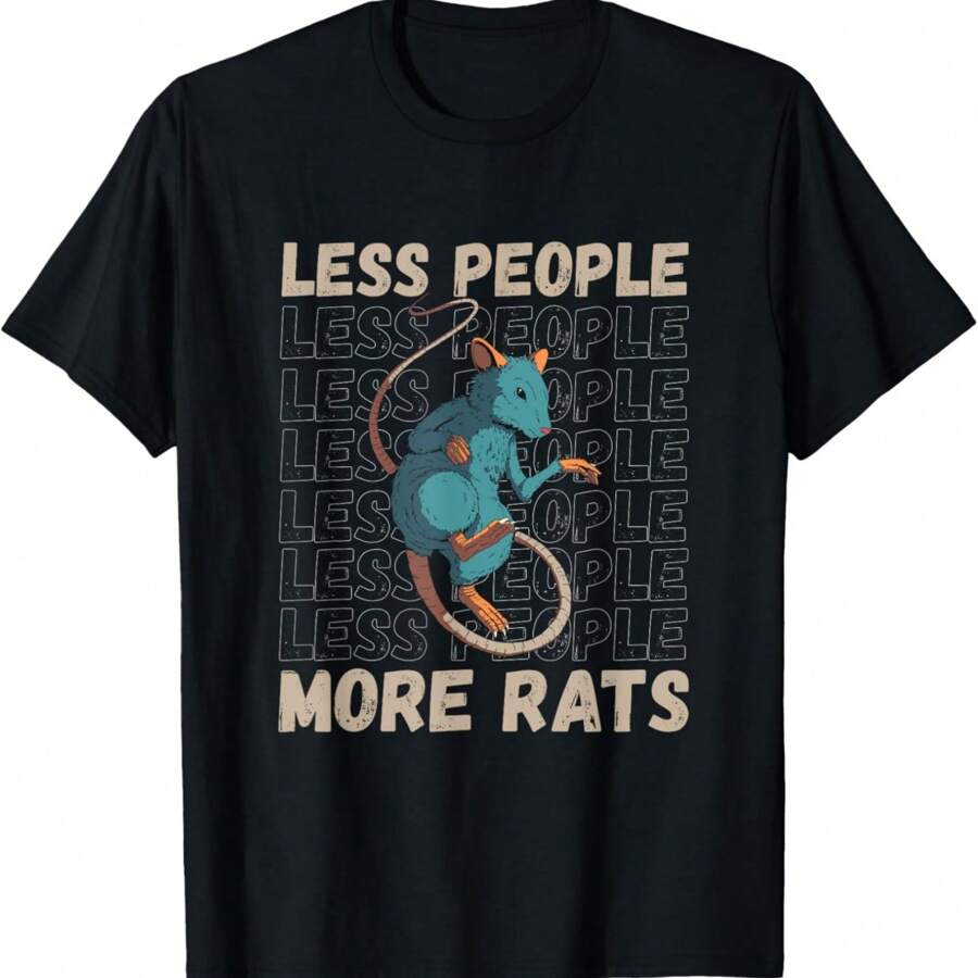 Less People More Rats Rodent Rat Lover Rat Lover Rat T-Shirt