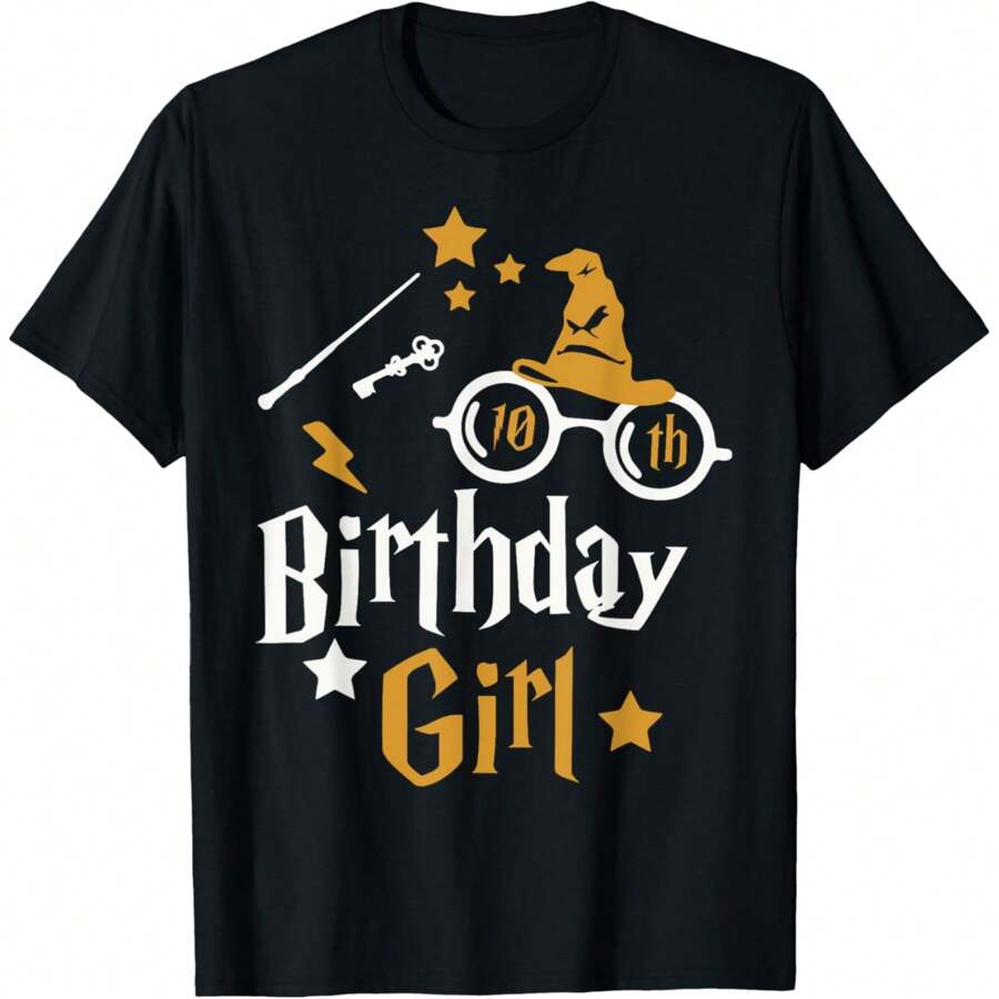 10th Birthday Girl Wizard Magic Bday To Celebrate Wizards T-Shirt