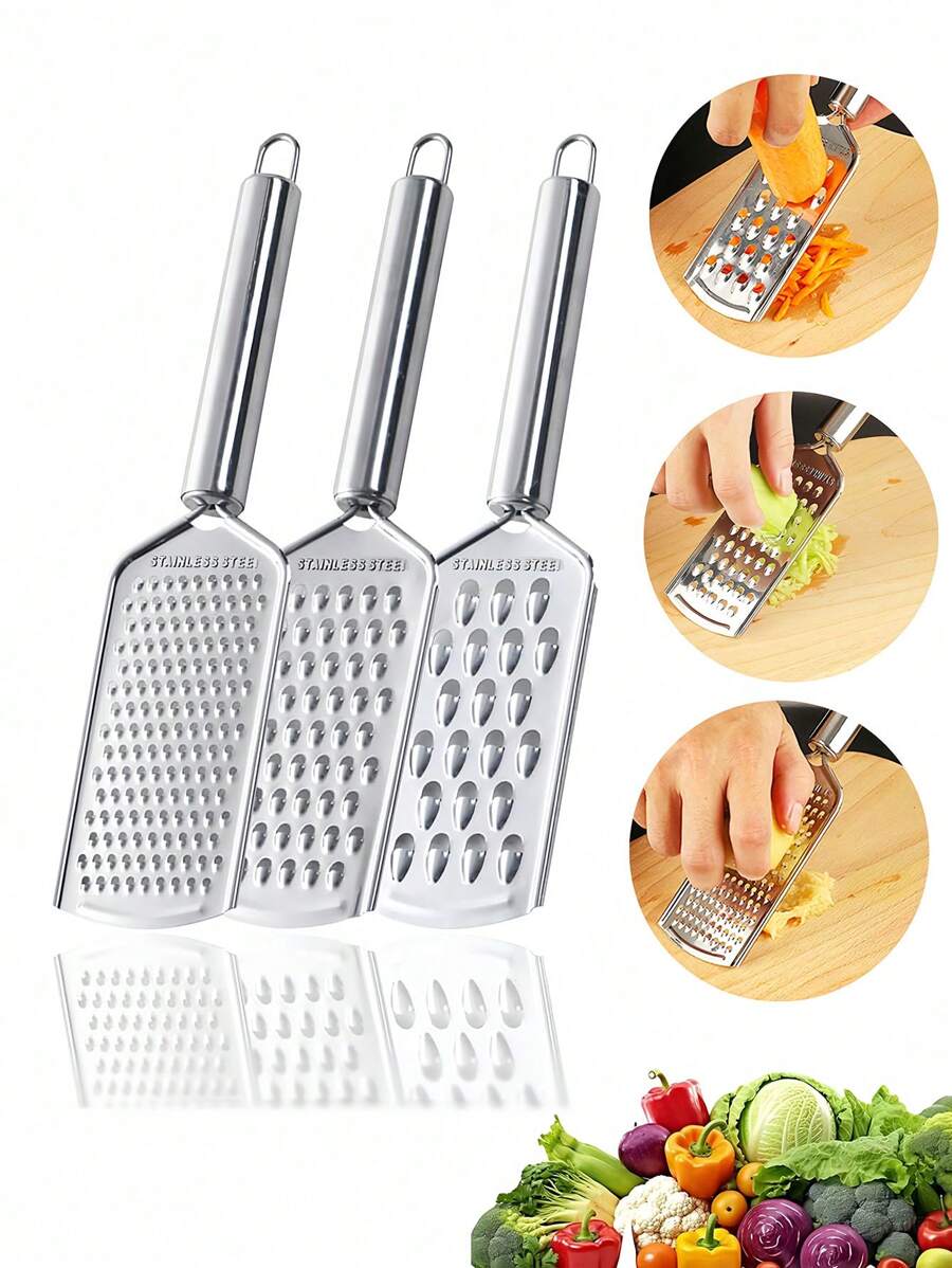 1 Stück/2 Stück Edelstahl Multifunktions-Schneider, Rettich-Schneider, Kartoffel-Schneider, Gemüse-Schneider, Zitronen-Schneider, Käse-Reibe, Käse-Schneider, Multifunktions-Edelstahl Knoblauch-Schneider