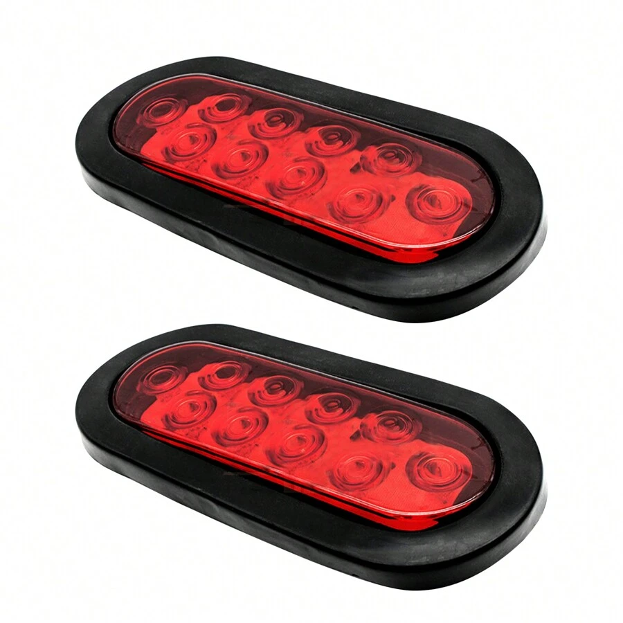 2 Piece Set Red Brake Light Stop Turn Side Utility Tail Light Waterproof Hitch Light