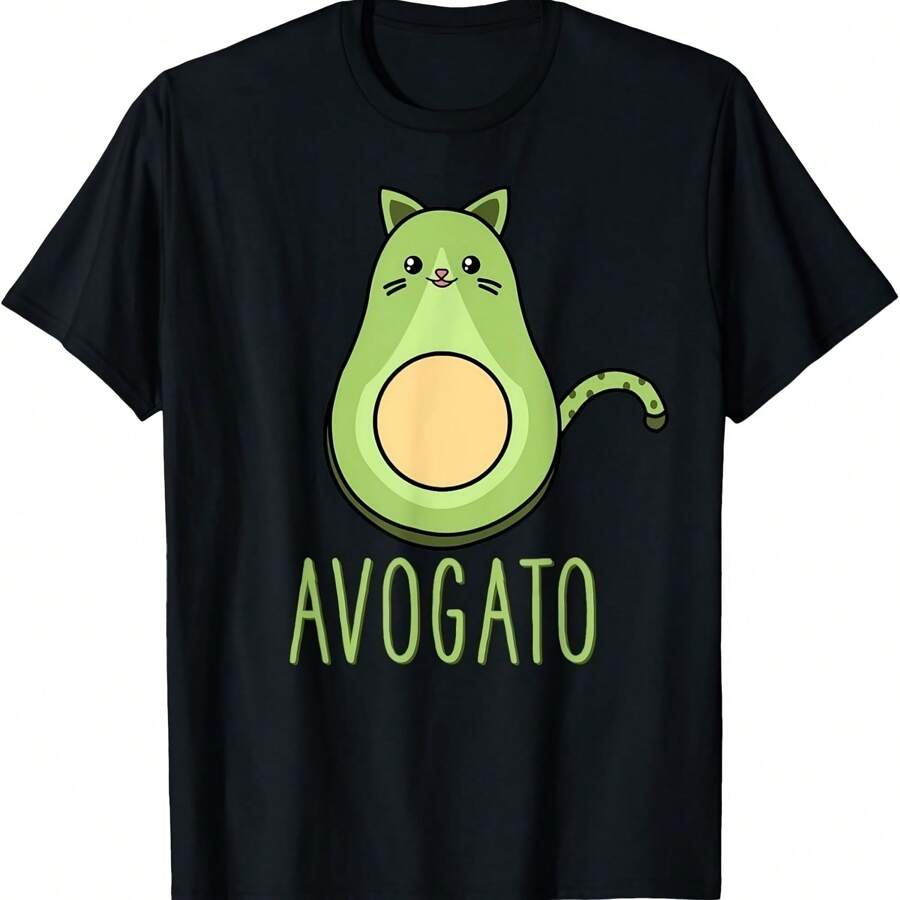 Cute Funny Avocado Cat Kawaii Avogato Cinco De Mayo Gift T-Shirt