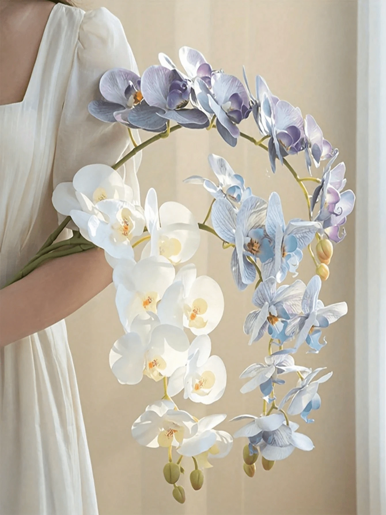 1/3/5/10 PEÇAS Flores de Orquídea Artificiais, 9 Grandes Hastes de Flores de Orquídea Phalaenopsis de Toque Real e Vibrantes, Arranjos Clássicos de Orquídeas Artificiais, Flores de Orquídea Phalaenopsis de Seda Decorativas, Ramos de Flores Artificiais para Decoração Doméstica da Sala de Estar, Arranjo Floral de Casamento de Hotel, Bela Decoração Doméstica para Halloween, Ano Novo Chinês, Ótimos Presentes para Namorada e Mãe no Dia dos Namorados e Dia das Mães, Dia dos Namorados, Presente