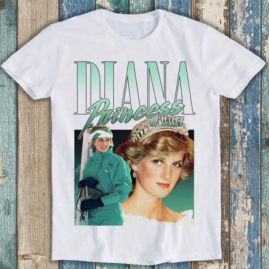 Lady Diana Princess Of Wales 90s Unisex Top Adult Retro Music Best Movie Gift Tee T Shirt P1412