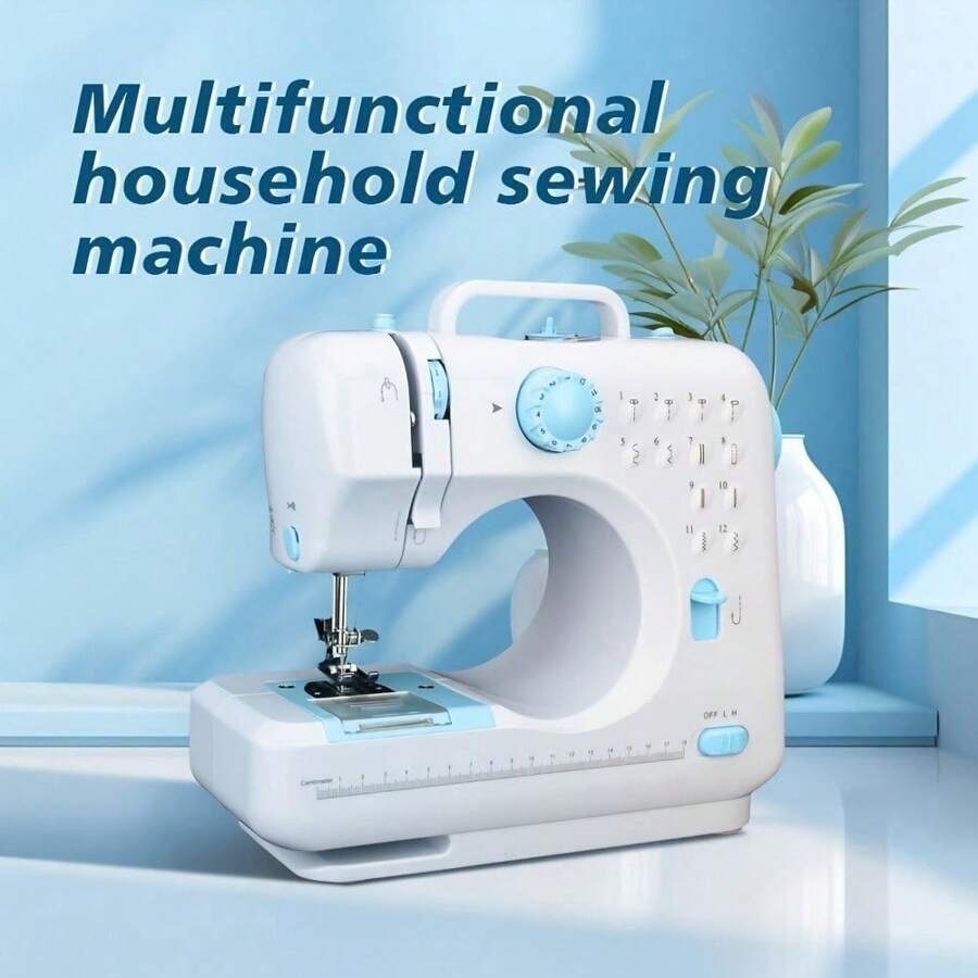Máquina de coser multifunción - 12-38 puntadas, costura conveniente, adecuada para hacer ropa, cortinas, almohadas, juguetes de peluche - adecuada para uso doméstico, entusiastas del DIY y principiantes en costura, adecuada como regalo de vacaciones para la madre, amigos