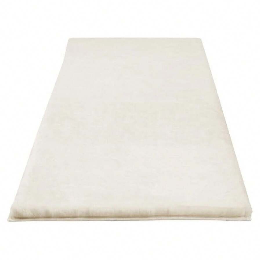 21x34 Small Faux Fur Bath Mat For Hallway Or Kitchen, Machine Washable Nonslip Rug, (Silver) Home Bathroom Decor Floor Carpet Outdoor Rug Door Mat Summer