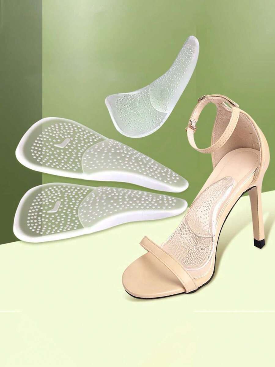 1 Pair Of Soft Non-Slip High Heels Forefoot Cushion, Shoe Size Change To Small