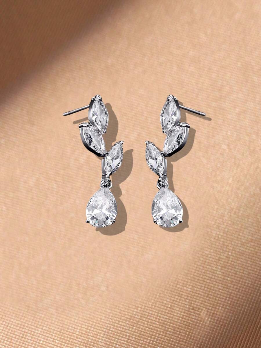 1 paar modieuze stijlvolle gouden tweekleurige gegalvaniseerde druppelvormige oorbellen voor dames, zomerse datingaccessoires