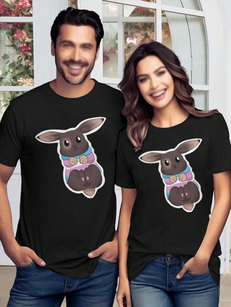 Transgender Bunny Ladies' T-Shirt Cute LGBTQ+ Pride Transgender Apparel