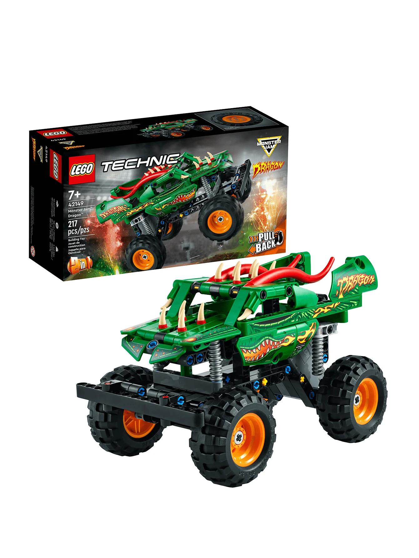 Set di mattoncini per costruzioni Monster Jam™ Dragon™ 42149 (Per bambini dai 7 anni in su)