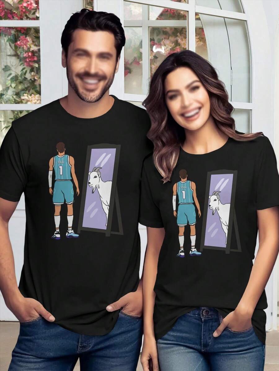 Women's LaMelo Ball Mirror GOAT Tee Shirt - Stylish Trendy Graphic Tee
