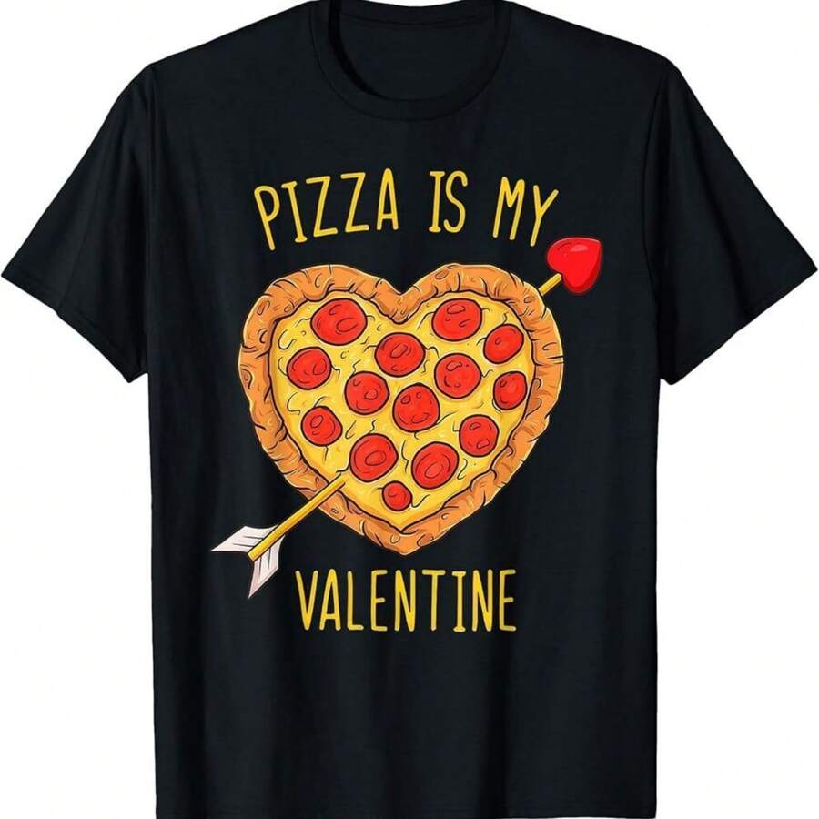 Pizza Is My Valentine Retro Valentine's Day T-Shirt