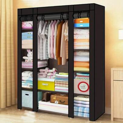 Portable Wardrobe 128x45x173cm Fabric Wardrobes For Bedroom Large Foldable Closet Storage Oranisers Portable Wardrobes For Bedroom
