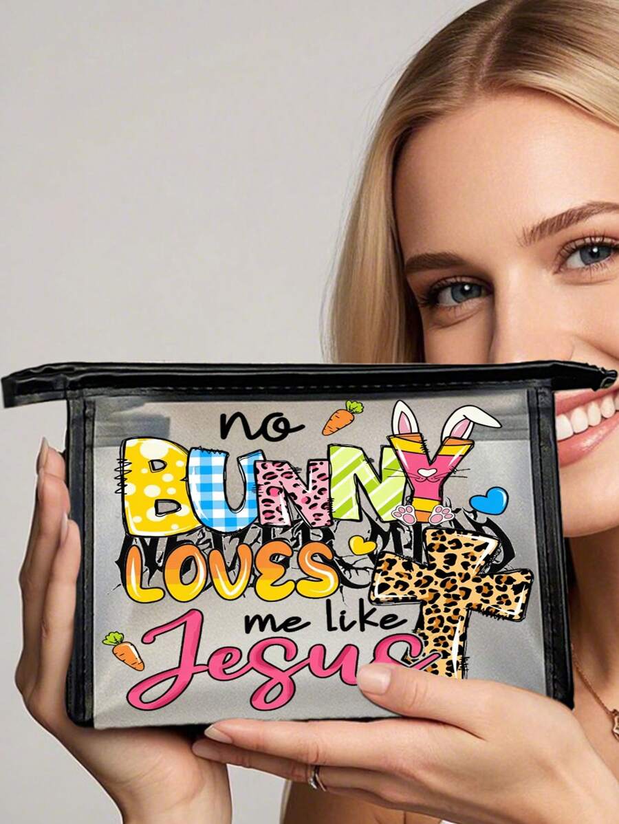 1 Pieza, Bolsa de Maquillaje para Mujer, Bolsa de Almacenamiento de Viaje, Monedero, Bolsa de Playa, Regalo Vacacional, Para Obsequiar a Amigos, Vibras Bohemias