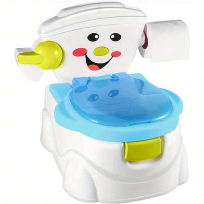 Potty Training Toilet Seat With Splash Guard 2 In 1 Toddler Training Portable Safety Chair Urinal For6 Months To 5 Years (Blue)