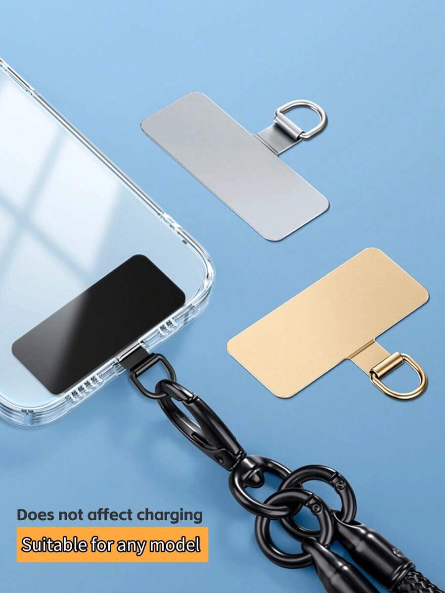 Correa para móvil, clip de metal de acero inoxidable, parche ultra , pieza colgante antiperada