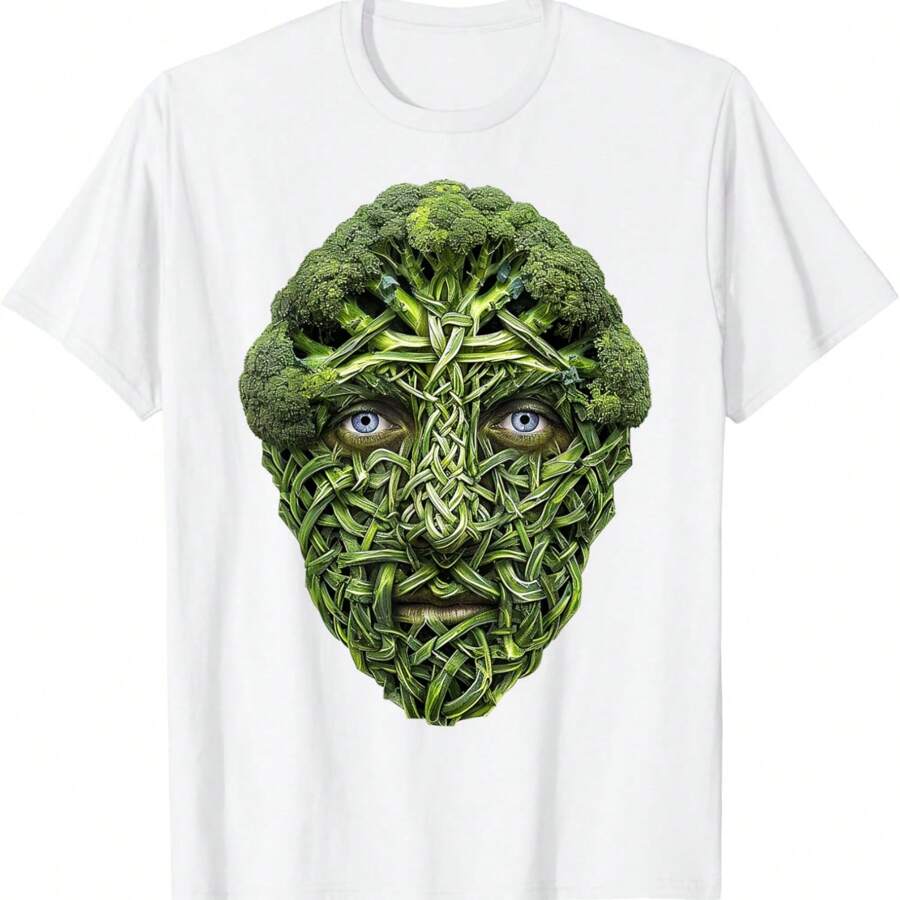 Men Nature Mandala Art Portrait Face Graphic Motif Men T-Shirt