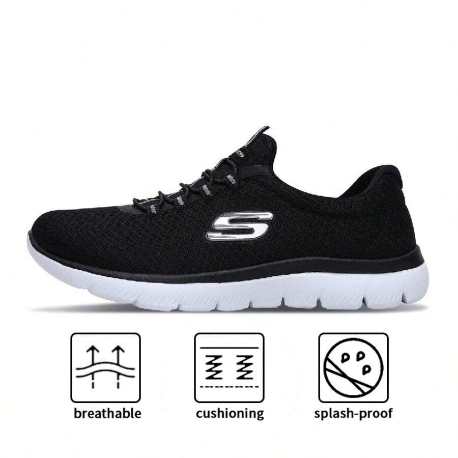 Skechers Lekkie, niskie, codzienne buty, miękkie buty do chodzenia dla mam w średnim wieku i starszych, zalecamy zamawianie o 0,5 rozmiaru mniejszych, styl nr 12980-BKW