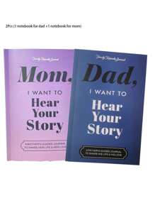1 Blue Dad + 1 Purple Mom Combination Notebook