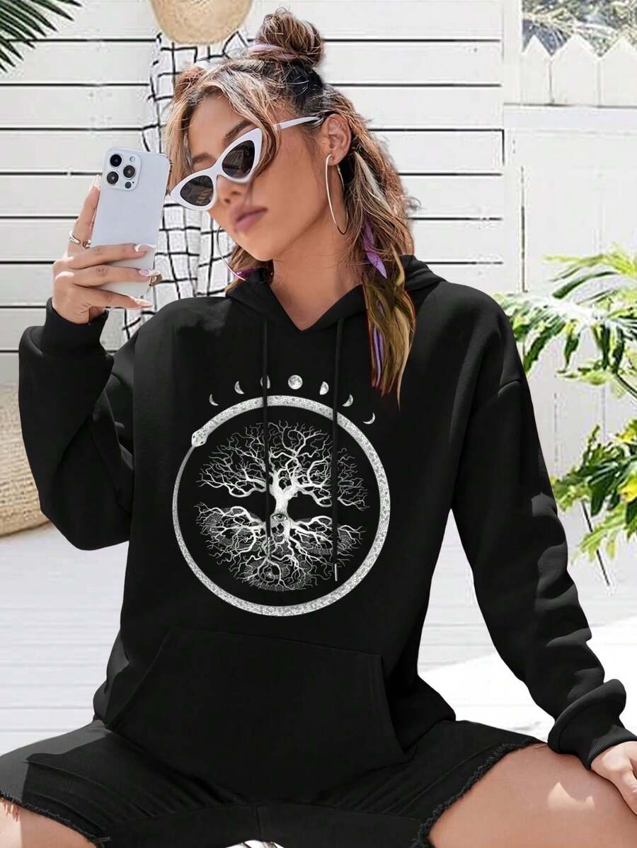 Women's Ouroboros Tree Of Life Jacket T-Shirt Gothic Pagan Mystical Apparel