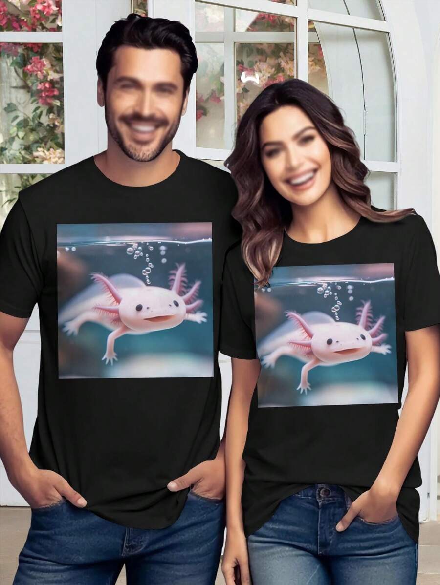 Axolotl Lovers T-Shirts Cute Axolotl Art Women's Tee | Ladies' Axolotl Shirts
