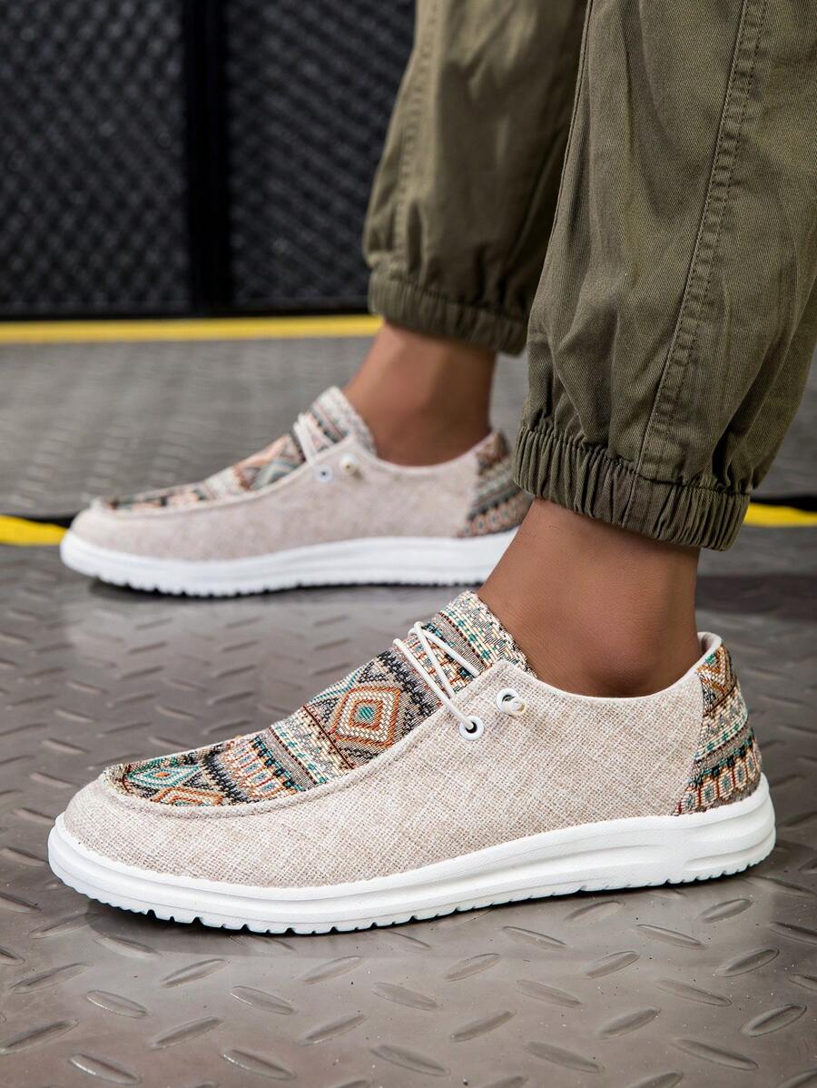 Men's Jacquard Splicing Outdoor Fashionable Casual Walking Shoes, Suitable For Teen Summer Casual Or Outdoor Athletic Or Vacation Travel Or Graduation Gifts Or Birthday Dress Accessories ,Gym