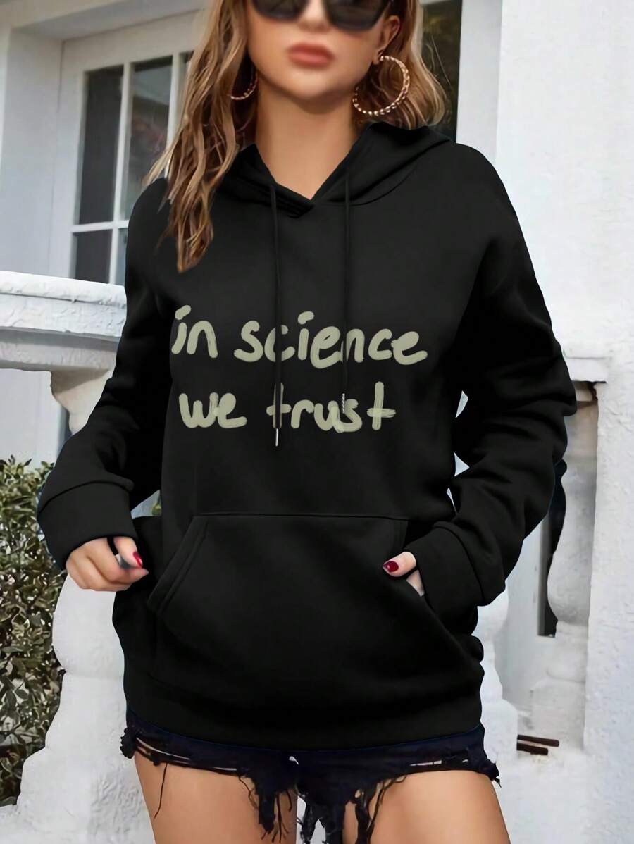 In Science We Trust Sci-Fi Science Big Size Women Hoodie Women's Hoodies (Science Gift Science Student Science Teacher Gift)