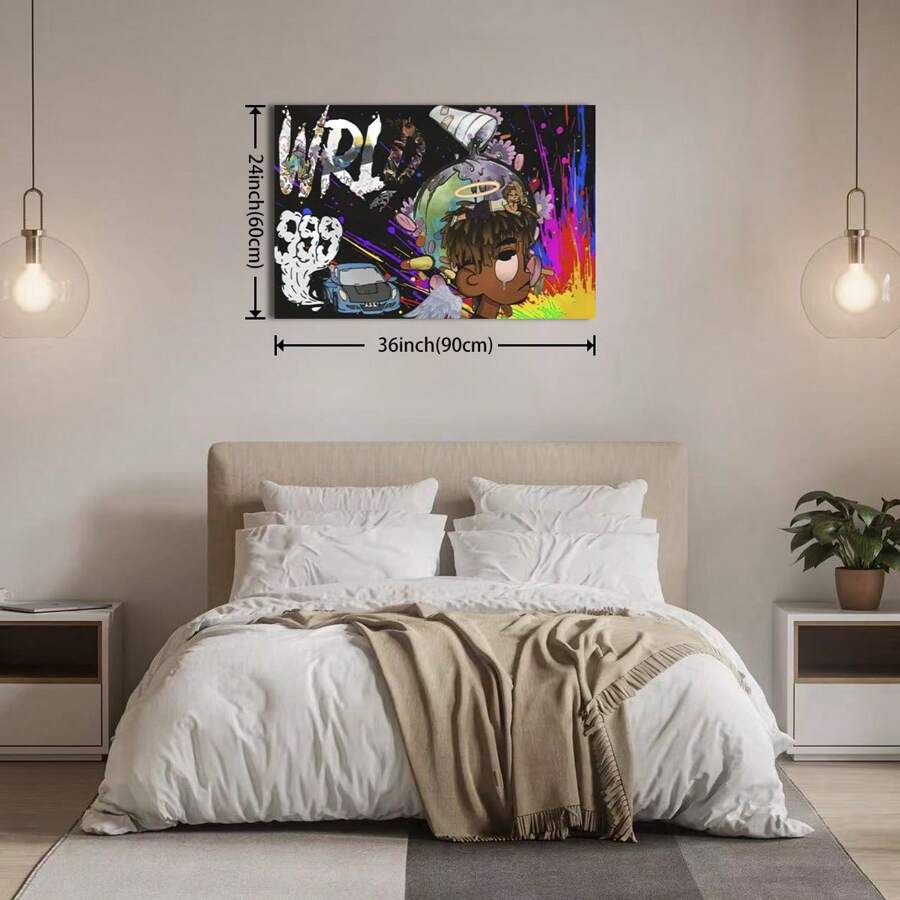 1 Pc Hip Hop Artist Poster Room DecorWooden Framed Canvas Painting - Thickness 2.25cm/0.9inch,Home Gift Decoration, Room Decoration Aesthetic, Wall Decoration Art, Perfect Gift, Autumn And Winter Wall Decoration, Living Room Decoration, Bedroom Decoration, Kitchen Decoration, Entry Decoration, Bathroom Decoration, Direct Wall Painting, High Quality Wall Painting Poster