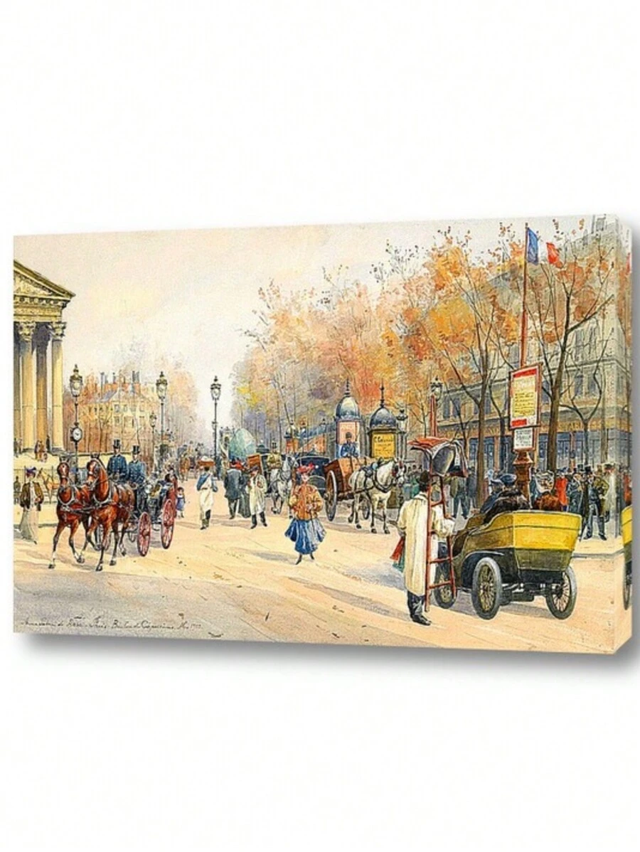 1000 sztuk Puzzle Velvet Texture Space Adult Toy Jigsaw Puzzle, Guy Orlando Ross Malarstwo "Boulevard Des Capucines" W Paryżu, Słynny Artysta Malujący Puzzle, Wysokiej Jakości Wymagająca Puzzle, Idealne Na Noce Gier