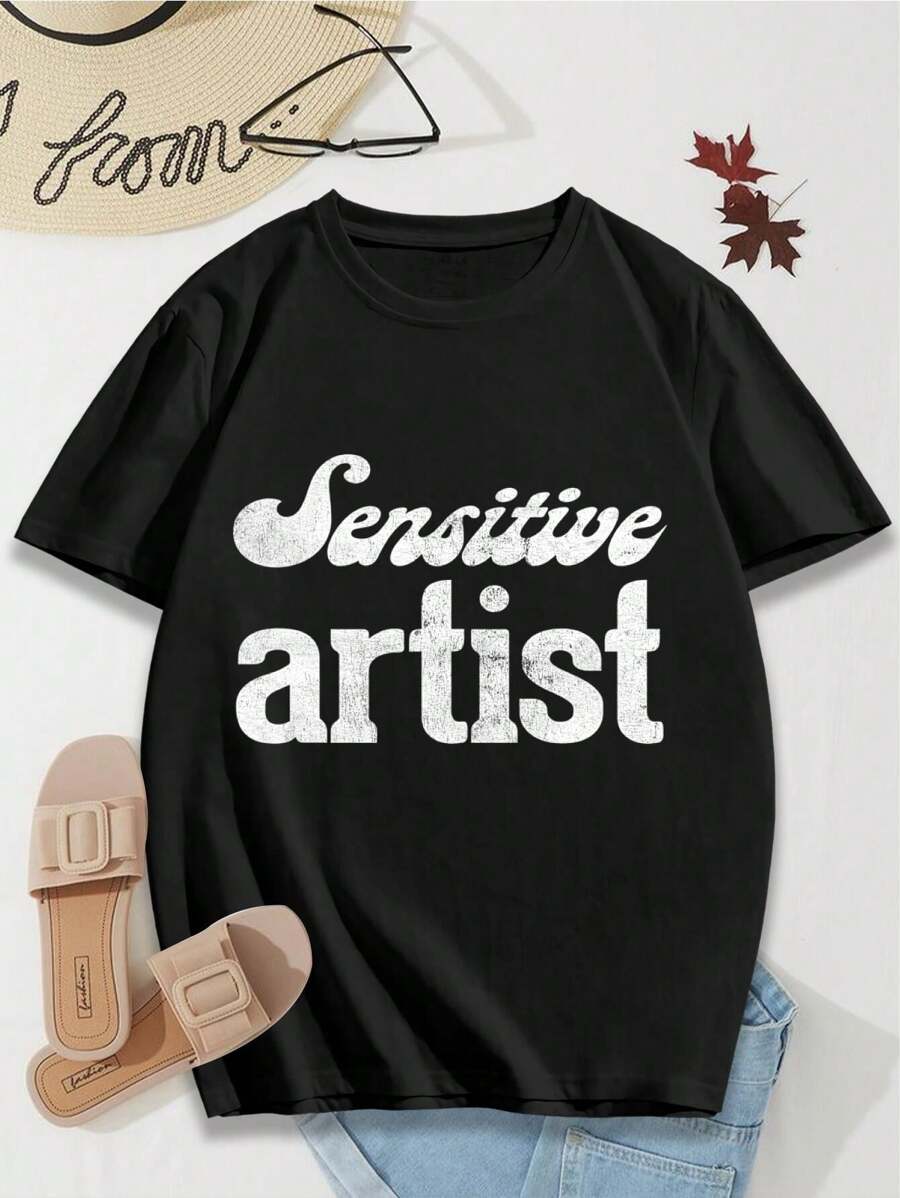 Valentine's Day T-Shirts Sensitive Artist Tees For Women - Cute Romantic Graphic Tees