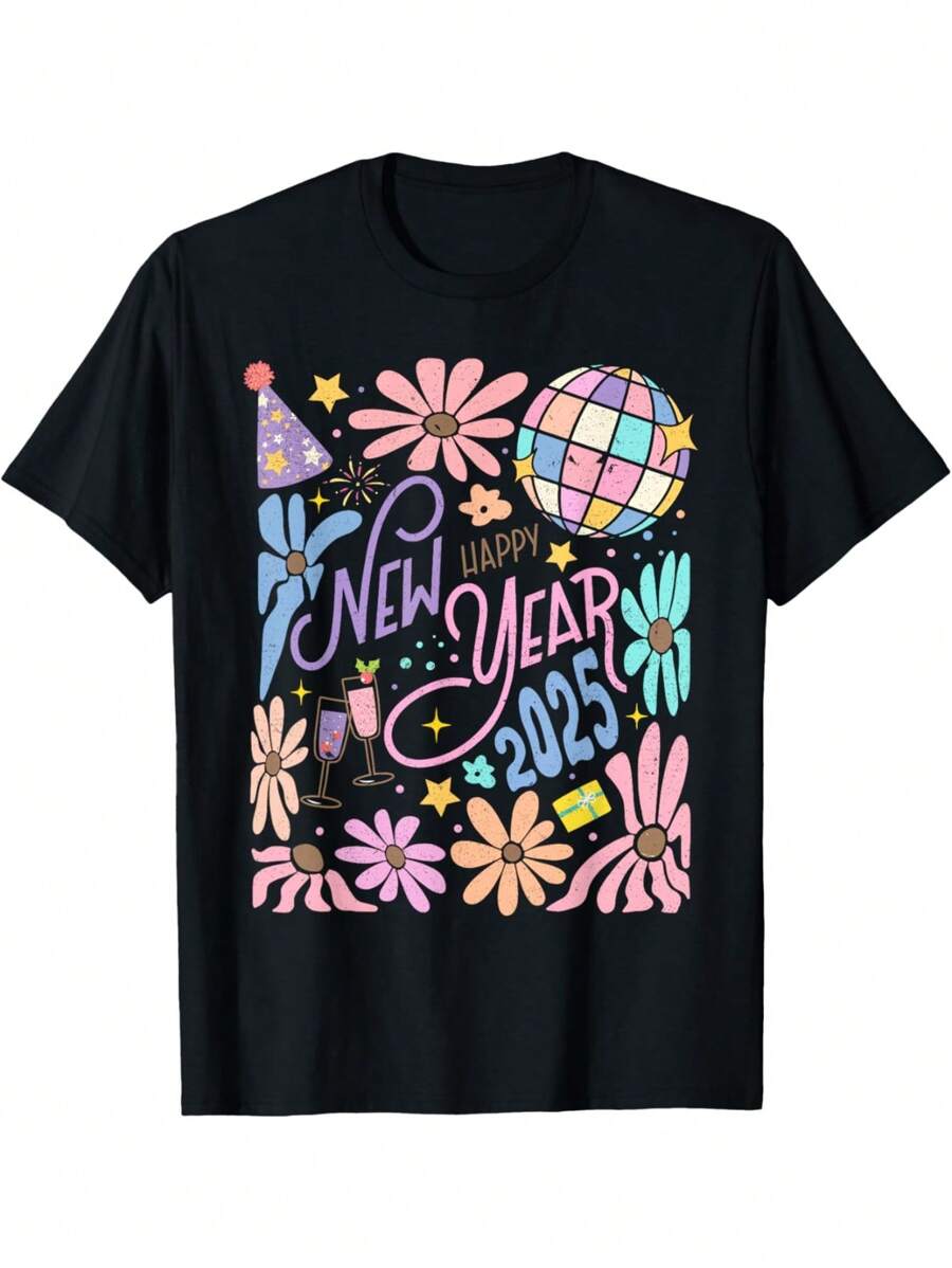 EWH EWHBoho New Year 2025 Family Matching Men Women T-Shirt