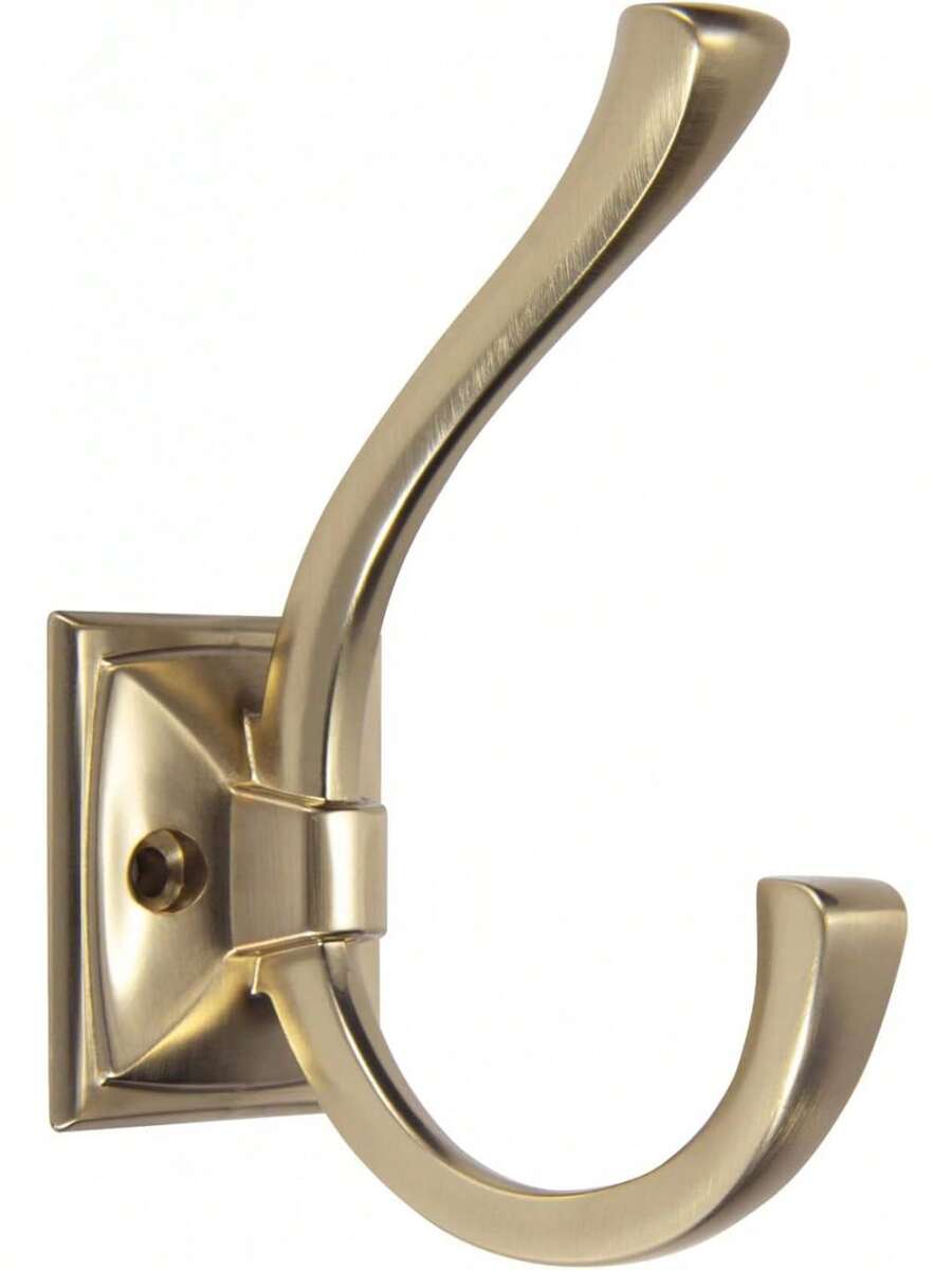 Antique Design Wall Hanging Coat Hooks - Champagne Bronze Coat Hooks, Pack For 5 Entry Shoe Cabinets, Wardrobe Bathroom Bedroom Furniture Hardware