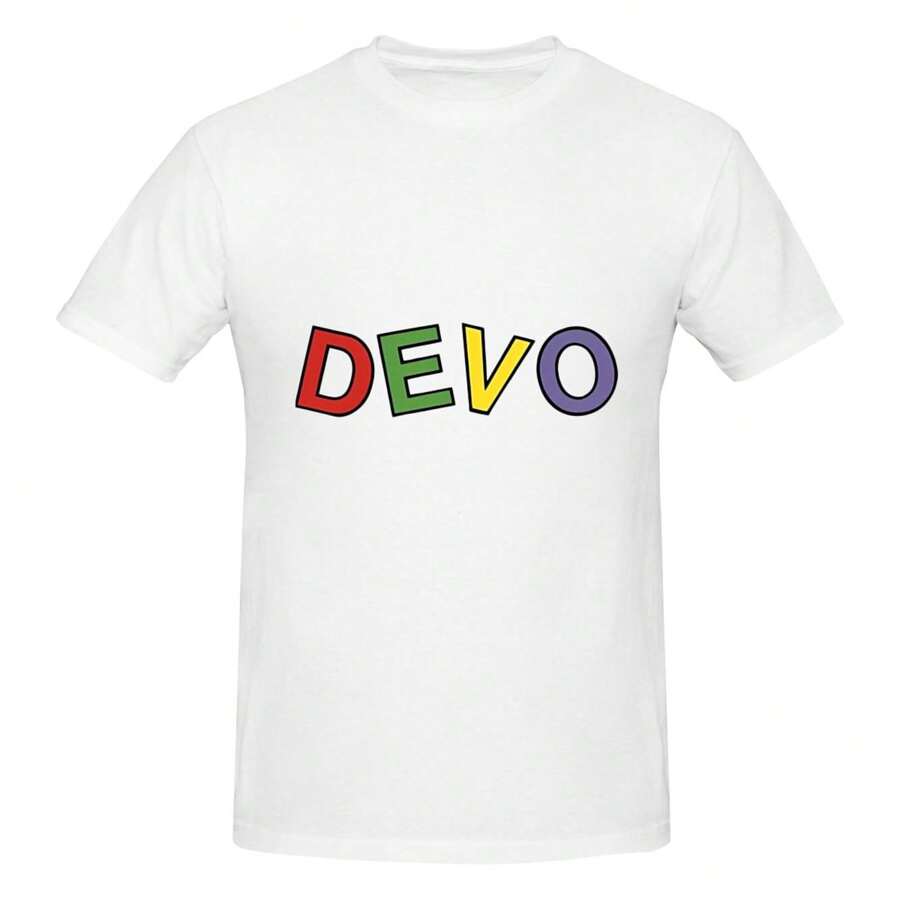 Women's White Short-Sleeved T-Shirt Miss Devo Music Band Miss's T-Shirt Basic Short Sleeve Tee Classic Youth Memory Casual Top Women's T-Shirts