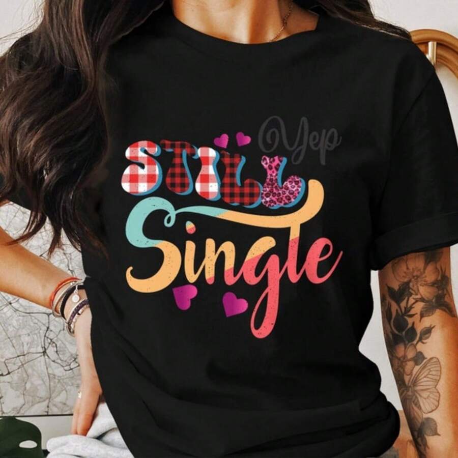 Single AF, Anti Valentine T-Shirt, Funny Valentine Shirt, Valentines Day, Singles Awareness, Matching Valentines Single Shirt Gift (10)