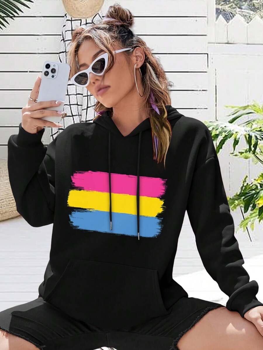 Pansexual Pride Rainbow Big Size Women Hoodie Sweatwomen Hoodies For Women - LGBTQIA+ Bisexual Pansexual