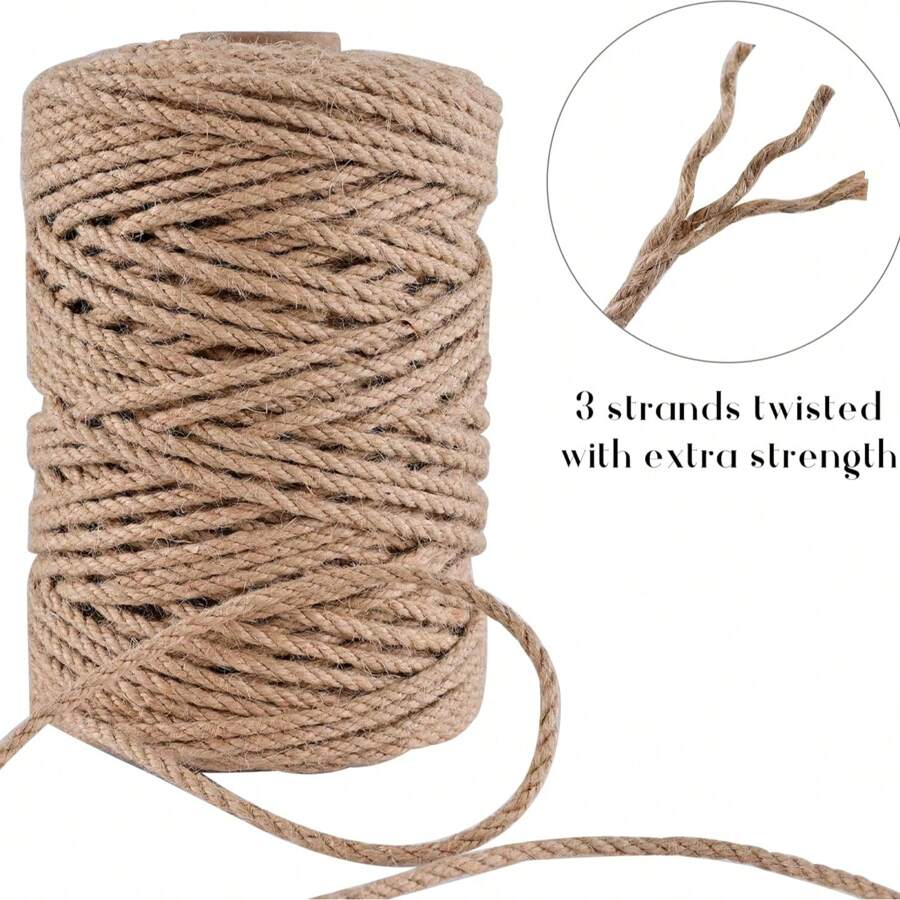 Corde en jute jaune, convient pour la couture et la décoration d'intérieur