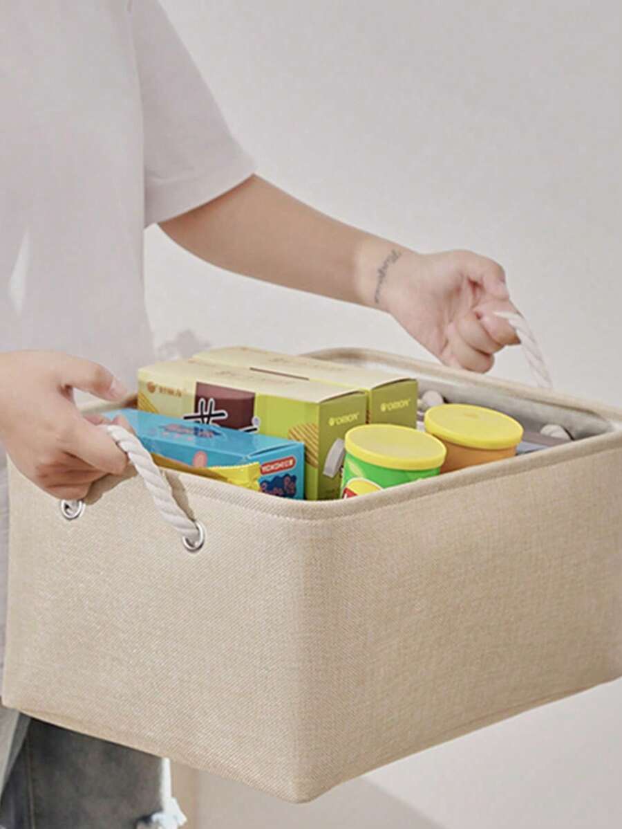 1 pièce Panier de rangement pliable pour salle de bain/buanderie, de petite/moyenne/grande taille avec poignée. Sac organisateur de voyage portable pour vêtements, sous-vêtements, articles divers. Panier à linge, panier à laver, organisateur de salle de bain, panier, panier de rangement, panier à linge pliable