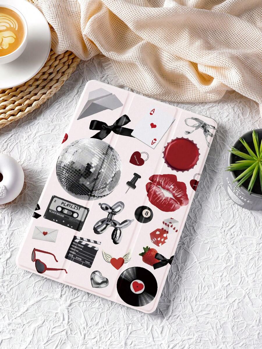 Retro 1pc American Graphic Tablet Protective Case, Compatible With IPad 10.2 Inch, IPad Pro 2021/2020, IPad 9th/10th Gen, Galaxy Tab A8 10.5 Inch 2022, MatePad 10.4/Tab, Anti-Drop, With Pencil Slot, Sleep/Wake Support