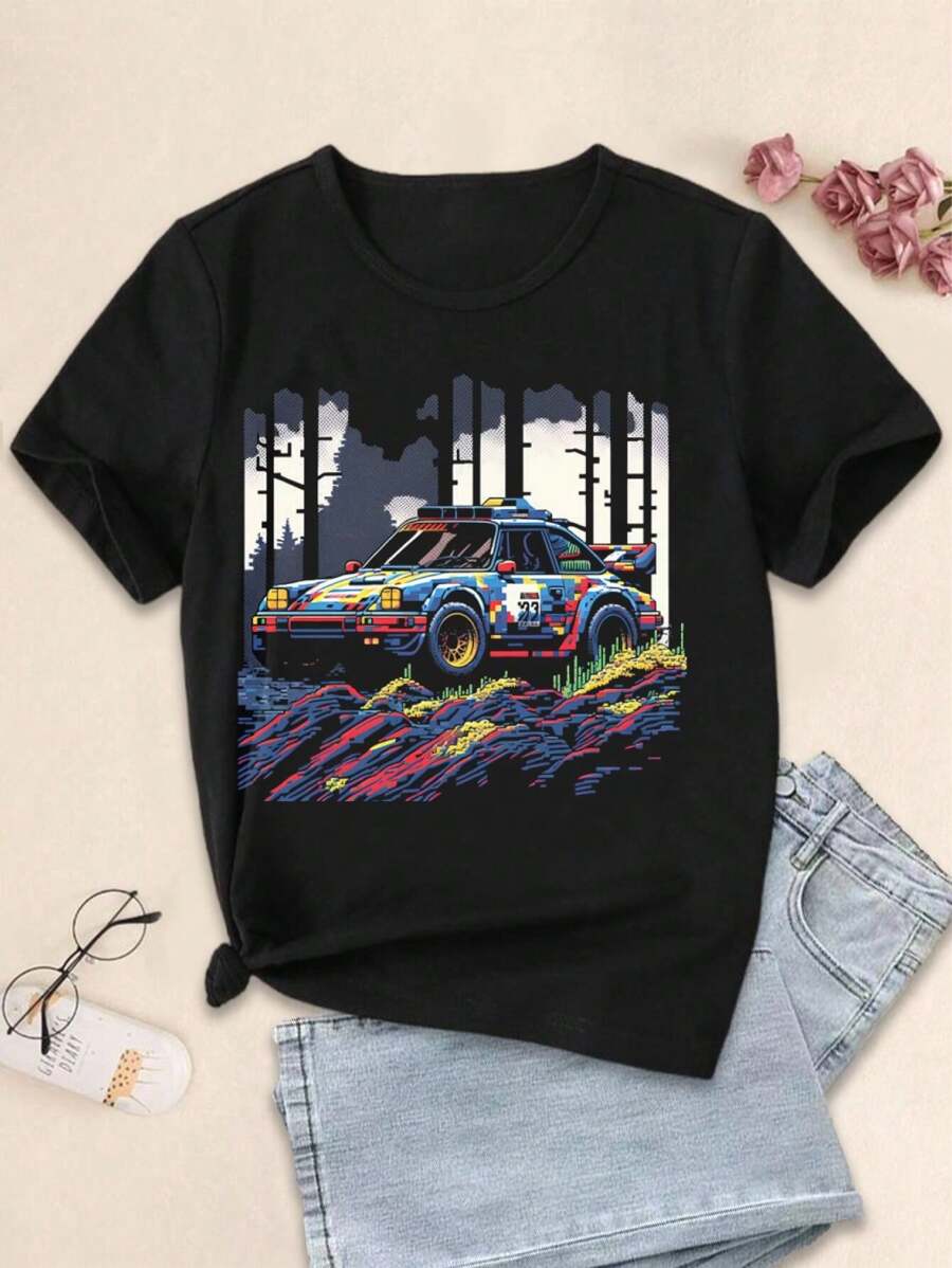 Lovers' 80s Audi Group B Rally Adventure T-Shirt (Audi0110 Colorful)